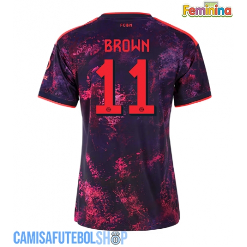 Camisa de time de futebol Bayern Munich Nathaniel Brown #11 Replicas 3º Equipamento Feminina 2026-27 Manga Curta